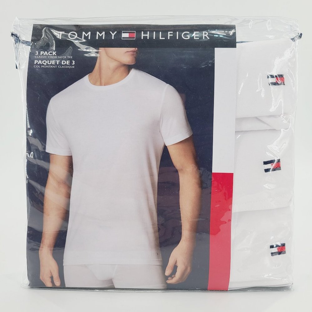 Tommy Hilfiger 3 Pack Classic Crew Neck Tee Logo